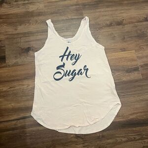 Recycled Karma Light Pink “Hey Sugar” Tank Top